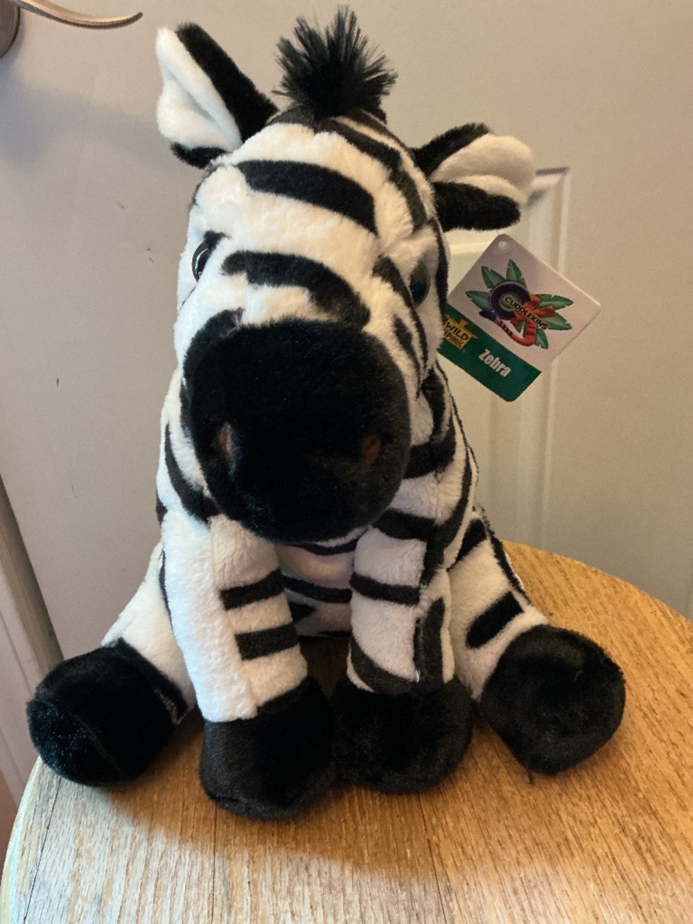 NEW Wild Republic Zebra Plush Stuffed Animal 12" Black & White Striped Plushie